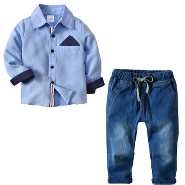 toddler kids baby boy clothes sets outfits long sleeve shirt jeans pants gentleman set casual clothing denim, White
toddler kids baby boy clothes sets outfits long sleeve shirt jeans pants gentleman set casual clothing denim, White