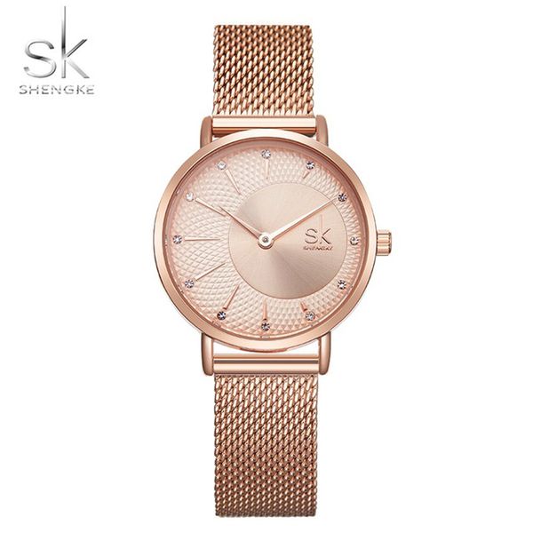 shengke quartz watch women mesh stainless steel watchband casual wristwatch quartz movement diamond dial saati reloj mujer, Slivery;brown
shengke quartz watch women mesh stainless steel watchband casual wristwatch quartz movement diamond dial saati reloj mujer, Slivery;brown