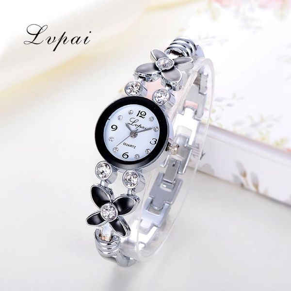 quartz women's watch casual ladies clock fashion lvpai wristwatch women rhinestones flower bracelet montre femme, Slivery;brown
quartz women's watch casual ladies clock fashion lvpai wristwatch women rhinestones flower bracelet montre femme, Slivery;brown