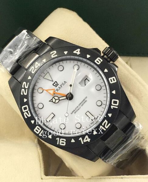42mm men's white black pvd dlc coating automatic 2813 watch men luminous 216570 watches gmt perpetual sport superlative crystal wristwa, Slivery;brown
42mm men's white black pvd dlc coating automatic 2813 watch men luminous 216570 watches gmt perpetual sport superlative crystal wristwa, Slivery;brown