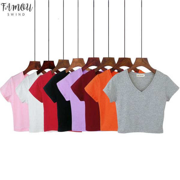 summer casual korean solid v neck short female t shirt short sleeve t shirt cotton high waist slim womens shirt camiseta mujer, White
summer casual korean solid v neck short female t shirt short sleeve t shirt cotton high waist slim womens shirt camiseta mujer, White