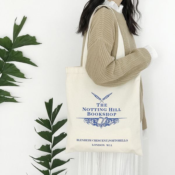 1999 women canvas shoulder bag notting hill bookshop love story female cotton cloth handbag casual tote simple eco shopping bags
1999 women canvas shoulder bag notting hill bookshop love story female cotton cloth handbag casual tote simple eco shopping bags