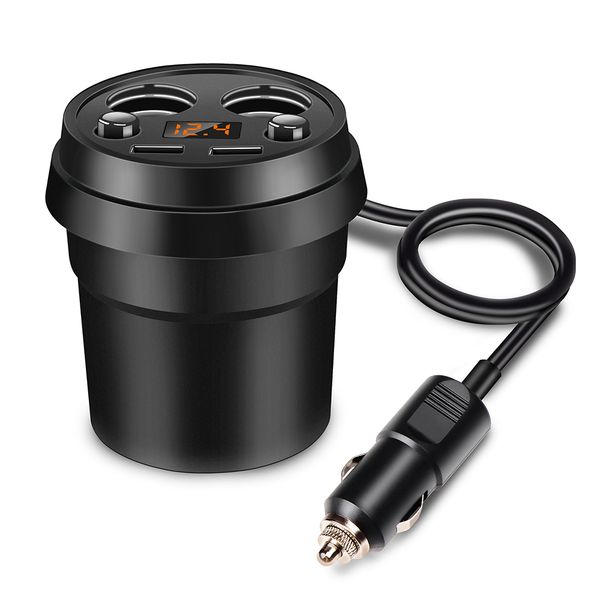 3.1a dual usb car charger adapter 2 cigarette lighter socket car cup holder type support volmeter current display dc 12-24v
3.1a dual usb car charger adapter 2 cigarette lighter socket car cup holder type support volmeter current display dc 12-24v