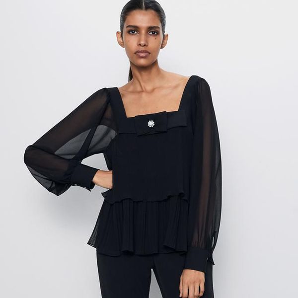 zoepo solid bow fold tshirts women fashion square collar women elegant loose perspective long sleeve tees female ladies kh, White
zoepo solid bow fold tshirts women fashion square collar women elegant loose perspective long sleeve tees female ladies kh, White