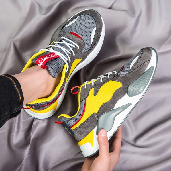 m- latest thick bottom fashion breathable casual shoes color matching fashion harajuku personality low-lace-up men's shoes, Black
m- latest thick bottom fashion breathable casual shoes color matching fashion harajuku personality low-lace-up men's shoes, Black