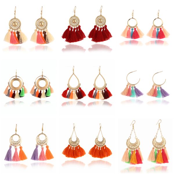 h3 bohemian style tassel earrings ethnic handmade long earrings colorful fringe drop earrings for women fashion wedding jewelry, Silver
h3 bohemian style tassel earrings ethnic handmade long earrings colorful fringe drop earrings for women fashion wedding jewelry, Silver