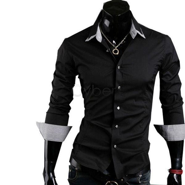 2020 mens korean casual slim fit long sleeve shirts luxury colors four size turn-down collar single breasted summer autumn, White;black
2020 mens korean casual slim fit long sleeve shirts luxury colors four size turn-down collar single breasted summer autumn, White;black