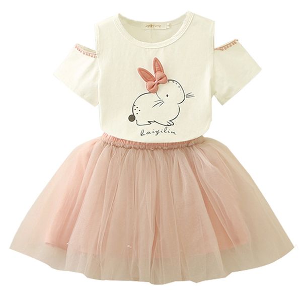girls clothing sets summer cartoon printed t-shirts+pink dress 2pcs children princess party outfits, White
girls clothing sets summer cartoon printed t-shirts+pink dress 2pcs children princess party outfits, White