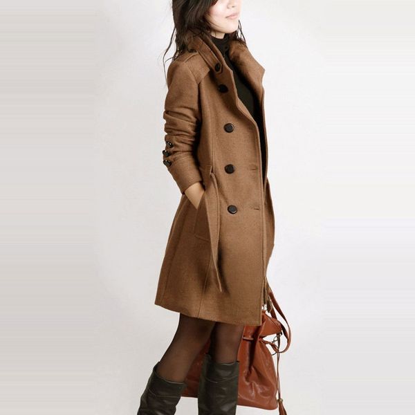 long sleeve winter wool coat women europe style plus size casaco feminino ladies autumn new slim long woolen coats z5405, Black
long sleeve winter wool coat women europe style plus size casaco feminino ladies autumn new slim long woolen coats z5405, Black