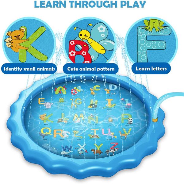 water games mat 170cm lawn spray water cushion beach pad sprinkler for outdoor summer c44
water games mat 170cm lawn spray water cushion beach pad sprinkler for outdoor summer c44