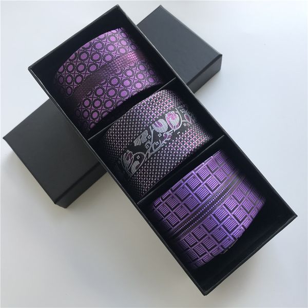 3 pieces men fashion casual necktie set elegant purple with geometric paisley woven ties in beautiful gift box, Blue;purple
3 pieces men fashion casual necktie set elegant purple with geometric paisley woven ties in beautiful gift box, Blue;purple