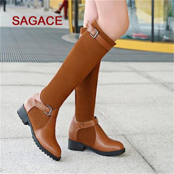 women warm boots square heels shoes buckle strap casual fashion long booties winter buckle strap classics women boots, Black
women warm boots square heels shoes buckle strap casual fashion long booties winter buckle strap classics women boots, Black