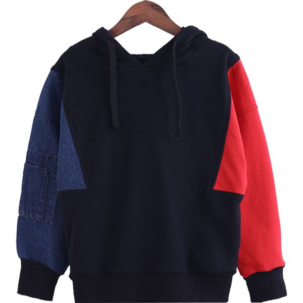 girls sweatshirt kids hoodies spring autumn girls clothes denim patchwork sweater children costume school hooded, Black
girls sweatshirt kids hoodies spring autumn girls clothes denim patchwork sweater children costume school hooded, Black
