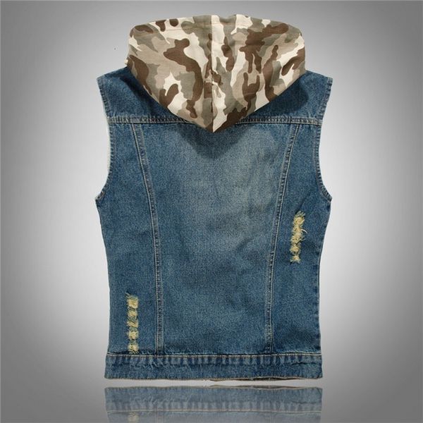 2020 spring brand slim fit hooded camouflage hole male denim vests male cow boy sleeveless jackets waistcoat zipper, Black;white
2020 spring brand slim fit hooded camouflage hole male denim vests male cow boy sleeveless jackets waistcoat zipper, Black;white