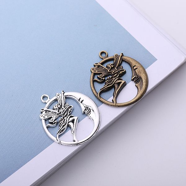 100pcs/bag ancient silver bronze 31*27mm moon fairy charms pendants designer jewelry making necklace bracelet accessories gift, Bronze;silver
100pcs/bag ancient silver bronze 31*27mm moon fairy charms pendants designer jewelry making necklace bracelet accessories gift, Bronze;silver