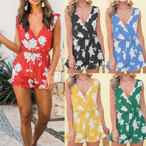 new arrival women floral jumpsuit sleeveless v neck jumper playsuit rompers summer beach, Black;white
new arrival women floral jumpsuit sleeveless v neck jumper playsuit rompers summer beach, Black;white