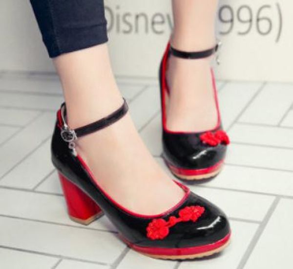 2019 women's shoes in spring and autumn with new style high heel coarse heel round head waterproof table@7008, Black
2019 women's shoes in spring and autumn with new style high heel coarse heel round head waterproof table@7008, Black
