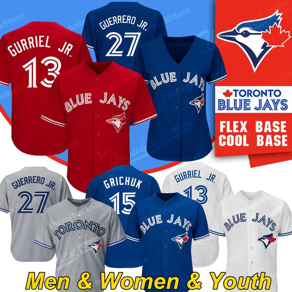 

Toronto Vladimir Vlad Guerrero Jr. Blue Jays Jersey 13 Lourdes Gurriel Jr. Russell Martin Roberto Alomar Baseball Jerseys