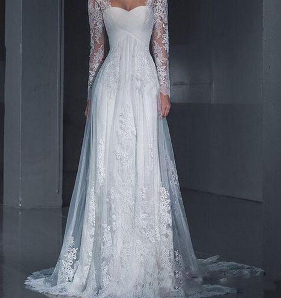 vintage lace illusion long sleeves a line wedding dresses sweetheart sweep train tulle plus size bridal white and ivory2081234
vintage lace illusion long sleeves a line wedding dresses sweetheart sweep train tulle plus size bridal white and ivory2081234
