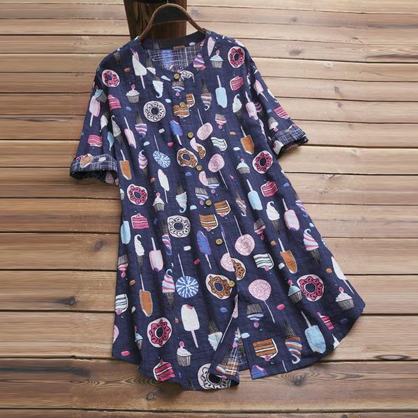 plus size fashion linen print blouse casual summer ladies buttons female women half sleeve shirt blouse blusas pullove, White
plus size fashion linen print blouse casual summer ladies buttons female women half sleeve shirt blouse blusas pullove, White