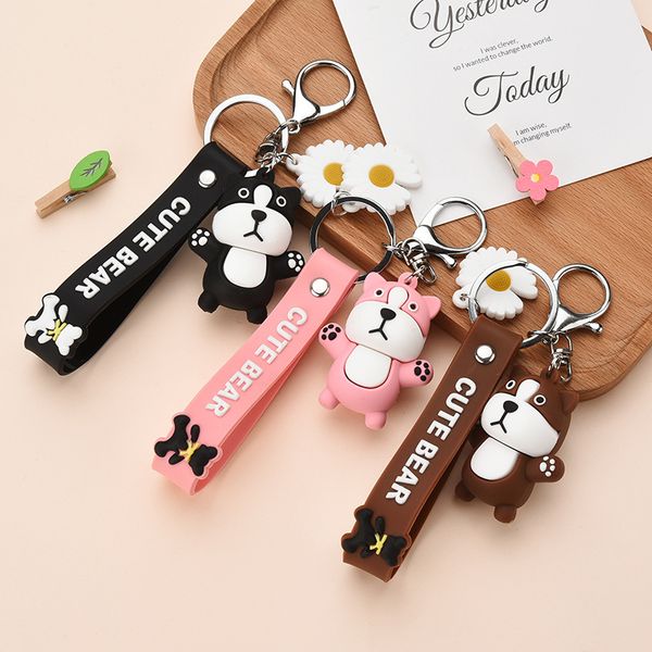 2020 new fashion cute bear keychains small daisy gd bear key chain men and women's bags pendant key ring couple gift, Silver
2020 new fashion cute bear keychains small daisy gd bear key chain men and women's bags pendant key ring couple gift, Silver