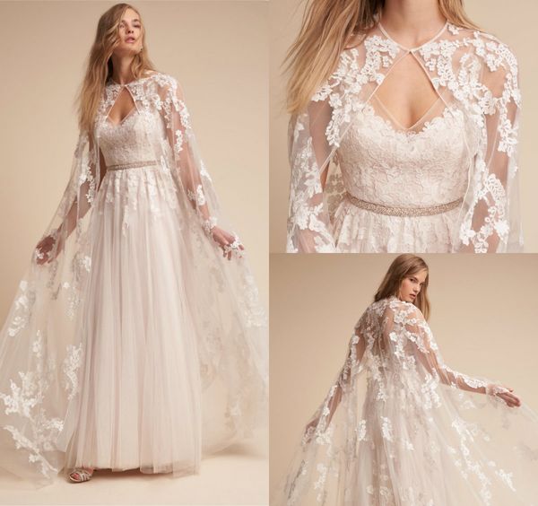 2019 bhldn wedding cape full lace appliques sweep train custom made bridal wraps for bohemian wedding dress, White
2019 bhldn wedding cape full lace appliques sweep train custom made bridal wraps for bohemian wedding dress, White