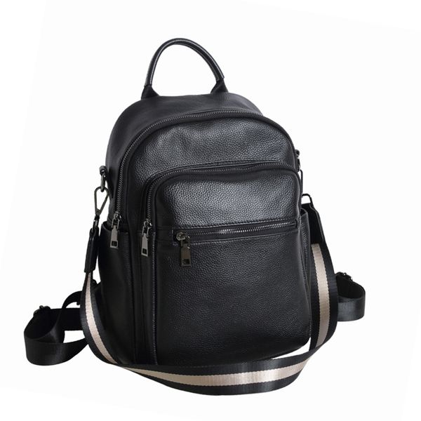 women's backpack women 2020 new fashion pure leather wild backpack soft leather women's bag 
women's backpack women 2020 new fashion pure leather wild backpack soft leather women's bag