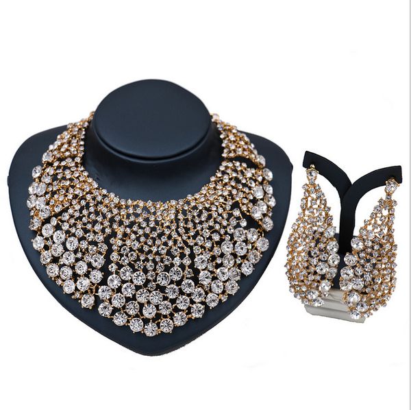 партия ювелирных изделий класса люкс набор моды качества стекла rhinestone 18k позолоченный сплава серьги ожерелье 2 шт комплект ювелирных и, Silver
партия ювелирных изделий класса люкс набор моды качества стекла rhinestone 18k позолоченный сплава серьги ожерелье 2 шт комплект ювелирных и, Silver