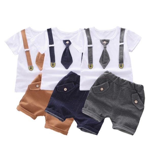summer baby boy casual clothes set baby boys girls short sleeve fake tie t-shirt shorts toddler casual outfits sets, White
summer baby boy casual clothes set baby boys girls short sleeve fake tie t-shirt shorts toddler casual outfits sets, White