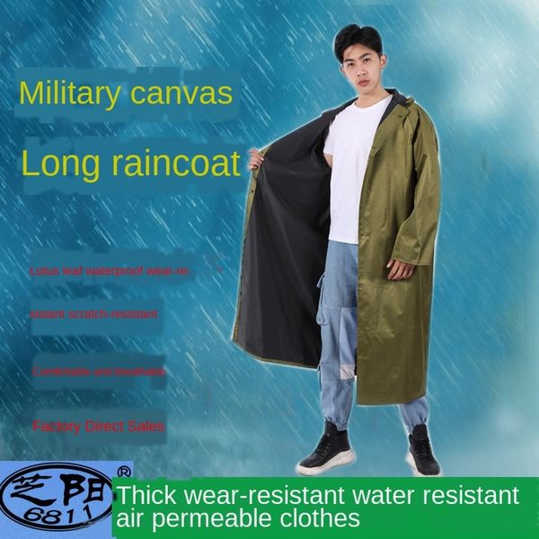 irfv7 army canvas canvas long raincoat 87 men's and women's old-fashioned conjoined raincoat with sleeves walking extra thick pe r, Red;brown 
irfv7 army canvas canvas long raincoat 87 men's and women's old-fashioned conjoined raincoat with sleeves walking extra thick pe r, Red;brown