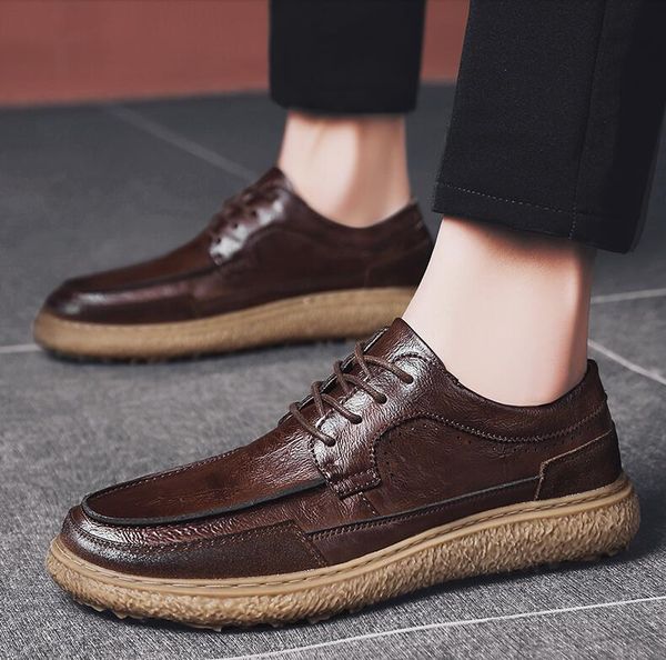 men leather brogue shoes lace up lightweight british dress footwear genuine leather formal moccasins zapatos hombre, Black
men leather brogue shoes lace up lightweight british dress footwear genuine leather formal moccasins zapatos hombre, Black