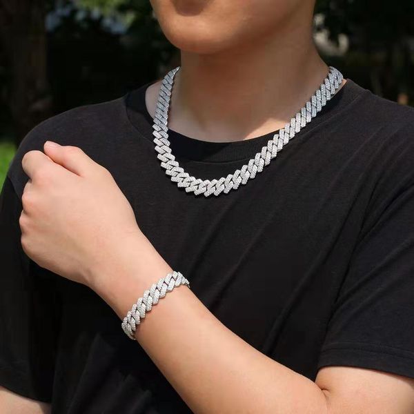 iced out chains bracelet necklace jewlery set luxury designer mens bling diamond cuban link chain bracelets necklaces 18k gold plated chains, Silver
iced out chains bracelet necklace jewlery set luxury designer mens bling diamond cuban link chain bracelets necklaces 18k gold plated chains, Silver