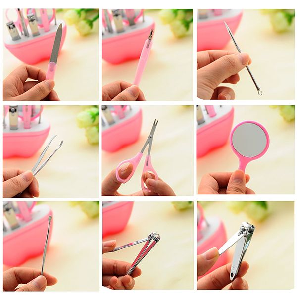 9pcs manicure pedicure ear pick nail clippers nail care kit set fashion personal care tools grooming beauty kits ey669
9pcs manicure pedicure ear pick nail clippers nail care kit set fashion personal care tools grooming beauty kits ey669