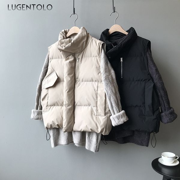 women's vests lugentolo women vest coat simple autumn winter koreanfashion warm loose standing collar zipper casual sleeveless, Black;white
women's vests lugentolo women vest coat simple autumn winter koreanfashion warm loose standing collar zipper casual sleeveless, Black;white