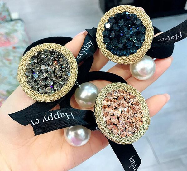 2019 new crystal flowers pearls hair rubber bands fashion women pearls ball head rope jewelry women's hair accessories, Pink
2019 new crystal flowers pearls hair rubber bands fashion women pearls ball head rope jewelry women's hair accessories, Pink