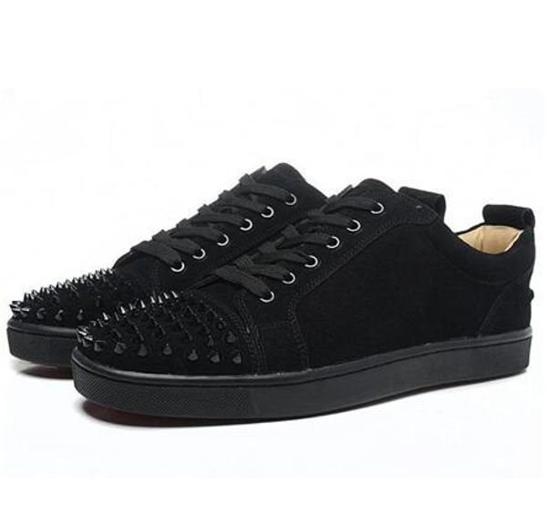 summer couple designer sneakers suede leather red bottom men women casual sneakers matter leather spiked toe skateboarding shoes with box, Black
summer couple designer sneakers suede leather red bottom men women casual sneakers matter leather spiked toe skateboarding shoes with box, Black