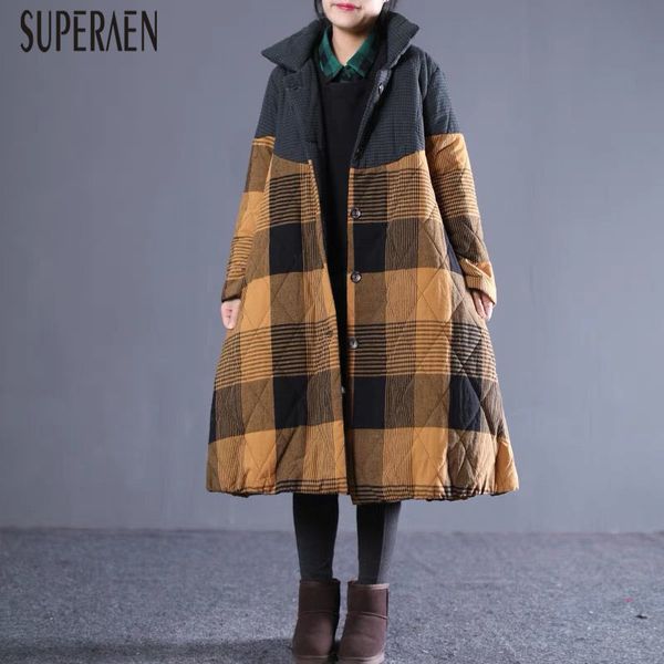 superaen 2019 new korean style warm parkas coat women winter loose pluz size lattice parkas coat female thick women clothing, Black
superaen 2019 new korean style warm parkas coat women winter loose pluz size lattice parkas coat female thick women clothing, Black