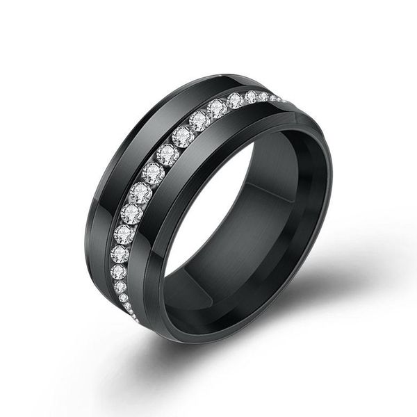 stainless steel band rings jewelry new fashion brief single row zircon finger rings elegant electroplated circle rings, Silver
stainless steel band rings jewelry new fashion brief single row zircon finger rings elegant electroplated circle rings, Silver