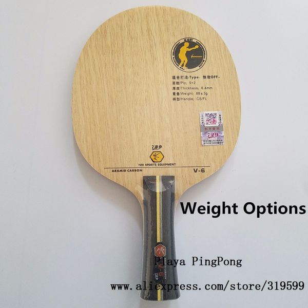 ritc 729 v6 friendship v-6 v 6 aryl carbon off+ table tennis blade for pingpong racket
ritc 729 v6 friendship v-6 v 6 aryl carbon off+ table tennis blade for pingpong racket