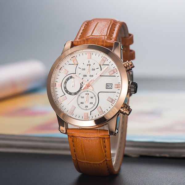 2020 new montbl brand six needle series mens luxury watch quartz small needle run seconds leather belt fashion watch, Slivery;brown
2020 new montbl brand six needle series mens luxury watch quartz small needle run seconds leather belt fashion watch, Slivery;brown
