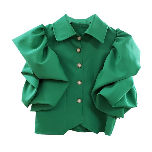 2020 spring new women vintage ruffles women blouse lapel collar butterfly short sleeve loose shirt, White
2020 spring new women vintage ruffles women blouse lapel collar butterfly short sleeve loose shirt, White