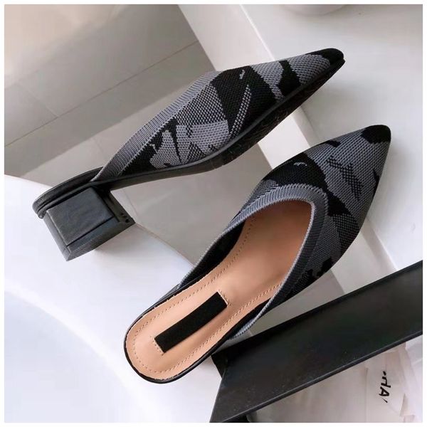 slippers pointed toe women mules slipper ladies casual knitting square low heels female outsides slides slip on shallow sandal, Black
slippers pointed toe women mules slipper ladies casual knitting square low heels female outsides slides slip on shallow sandal, Black