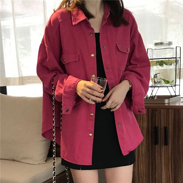 2019 spring autumn denim jacket women turn-down collar long sleeve jeans jacket harajuku basic coat for girls chaqueta mujer, Black;brown
2019 spring autumn denim jacket women turn-down collar long sleeve jeans jacket harajuku basic coat for girls chaqueta mujer, Black;brown