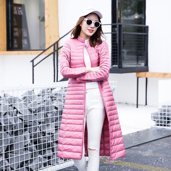 winter stand collar slim knee length 75% white duck down coats women down parkas lady overcoats women ultra light jackets, Black
winter stand collar slim knee length 75% white duck down coats women down parkas lady overcoats women ultra light jackets, Black