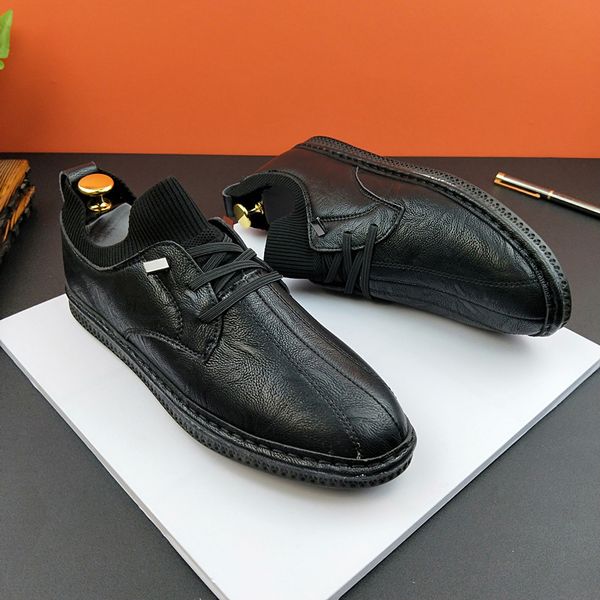 tide male leisure time leather shoes soft leather fabric england wind male shoe autumn wear-resisting comfortable soft, Black
tide male leisure time leather shoes soft leather fabric england wind male shoe autumn wear-resisting comfortable soft, Black