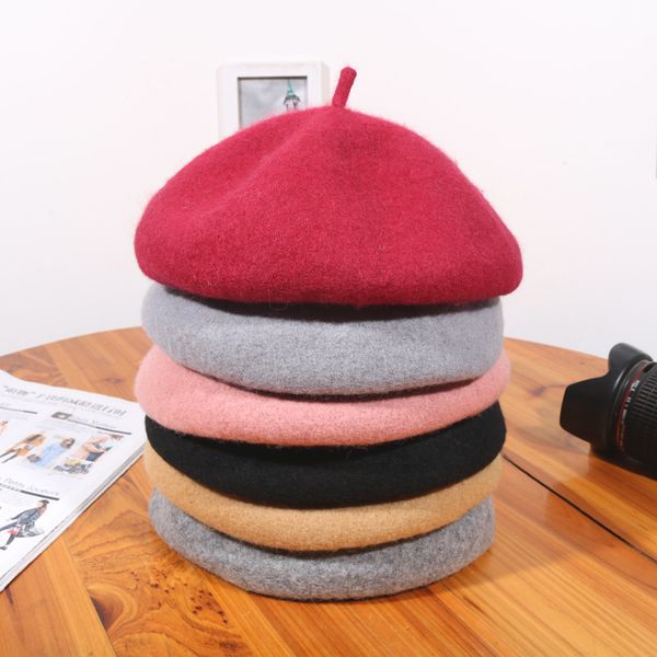2018 new women's fashion wool solid color beret female cashmere bonnet caps 11 colors choose winter all matched warm painter hat, Blue;gray
2018 new women's fashion wool solid color beret female cashmere bonnet caps 11 colors choose winter all matched warm painter hat, Blue;gray