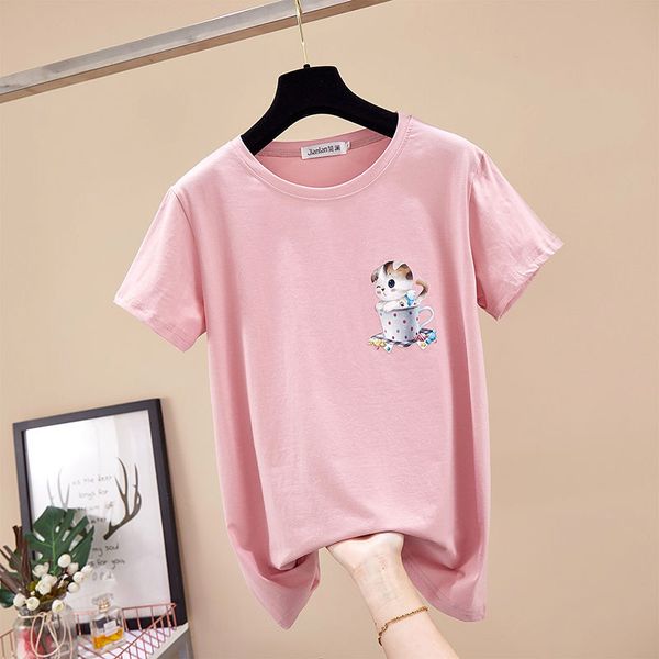 t-shirt women's cotton short-sleeved loose summer 2020 new coat home service female was thin rabbit print, Blue;gray
t-shirt women's cotton short-sleeved loose summer 2020 new coat home service female was thin rabbit print, Blue;gray