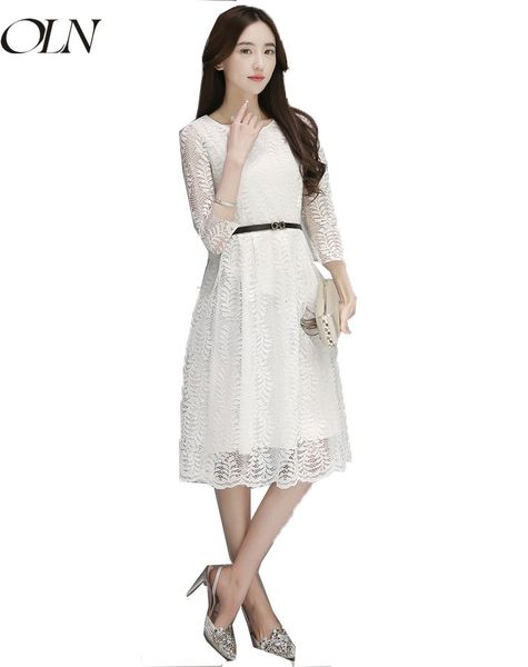 2019 spring summer korean version new fashion o-neck long sleeve mid length a-line women lace dress vestidos dresses frocks, Black;gray
2019 spring summer korean version new fashion o-neck long sleeve mid length a-line women lace dress vestidos dresses frocks, Black;gray