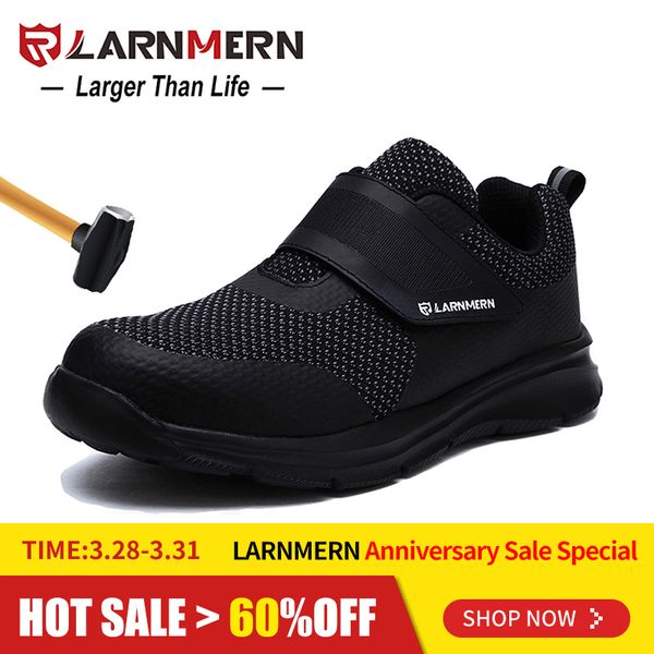 larnmern men's safety shoes steel toe construction protective footwear lightweight 3d shockproof work sneaker shoes for men, Black
larnmern men's safety shoes steel toe construction protective footwear lightweight 3d shockproof work sneaker shoes for men, Black