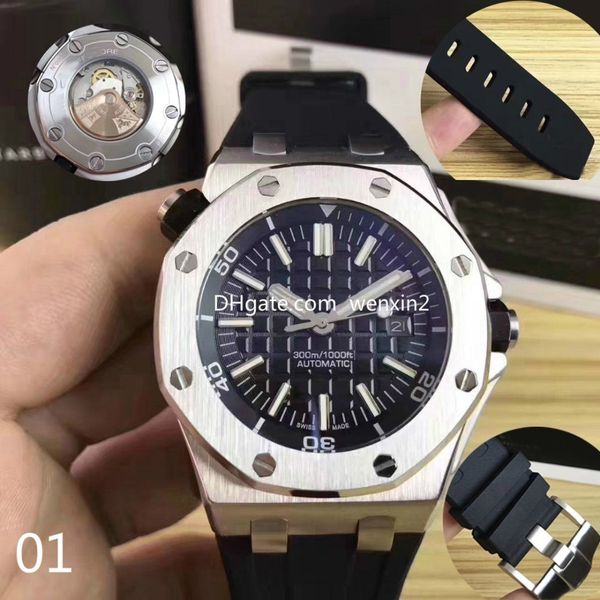 11 Colors Luxury Watch Black Dial Rubber Band Rose Gold Stainless Steel Automatic Mechanical 15710ST 42mm Men Automatic Mechanical Watch.
11 Colors Luxury Watch Black Dial Rubber Band Rose Gold Stainless Steel Automatic Mechanical 15710ST 42mm Men Automatic Mechanical Watch.